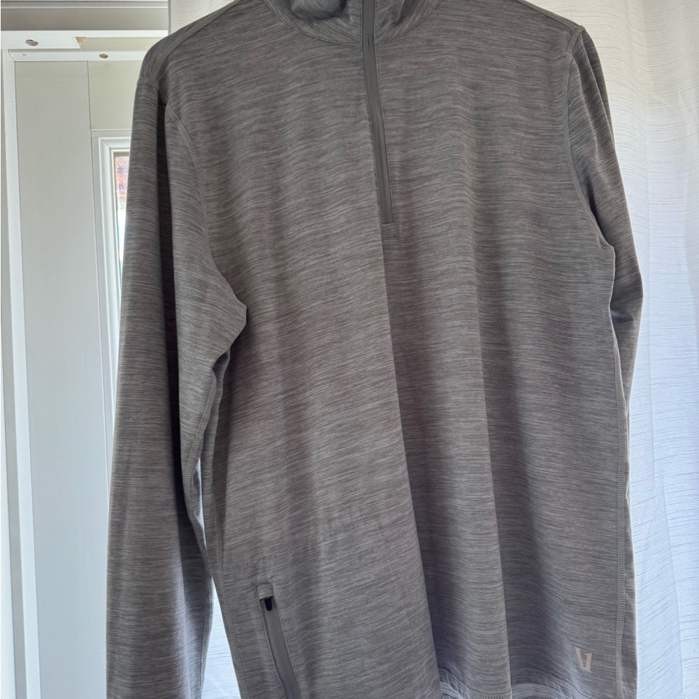 Gray Quarter-Zip Pullover